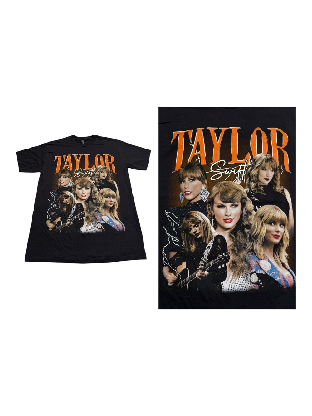 Playerytees Taylor Swift Tee 100% Cotton Black Sz M